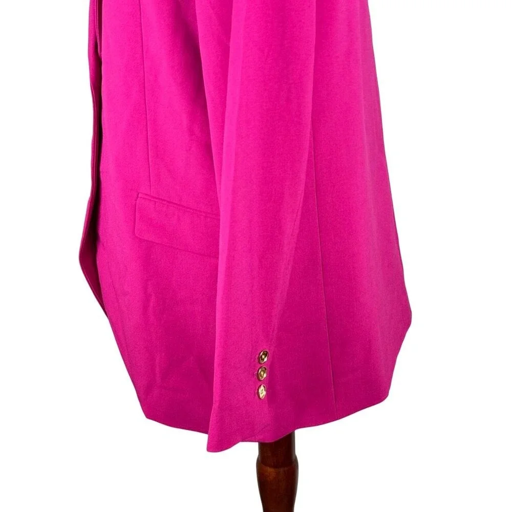 Michael Kors Pink Gold Button Blazer Jacket Womens‎ Size 10
